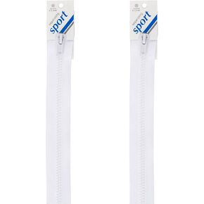 Coats & Clark Separating Molded Zipper, 22 Inch, White