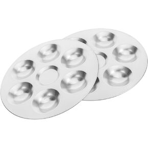 Angoily 2Pcs Aluminum Painting Palette Tray Durable Watercolor Mixing Palette for Artists Convenient Color Mixer for Oil and Watercolor Paints