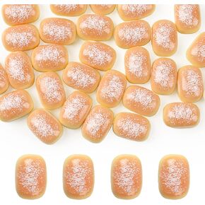 50PCS Mini Bread Resin Bakery Bread Artificial Food Model for DIY Accessories Craft Mini Home Kitchen Decor Display Props