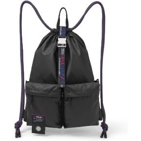 ASUS ROG Slash BD3700 Multi-use Drawstring Bag with Zinc Alloy Buckle, ROG Slash Pattern Strap, Water-Resistant Inner Zip Pocket, Versatile Carrying Options, Suitable for up to 15.6-inch Laptop