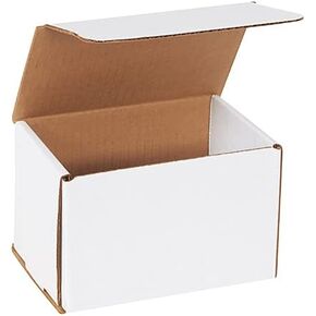 White Shipping Boxes 6x4x4 Heavy Duty, Lightweight, 6"L X 4"W X 4"H Foldable Corrugated Cardboard Mailer Boxes for Packaging Small Business Mailings Gifts Promotions Crafts Moving Box 50 Pack