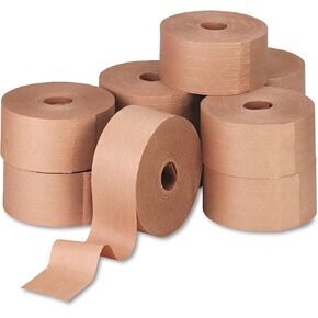 44HD007 Reinforced Gummed Kraft Sealing Tape, 3 x450 ft, 10 Rolls per Carton