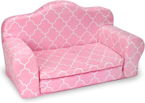 Sophia's 18" Doll Purple with White Quatrefoil Print Pull-Out Sleeper Sofa for Two in Saudi Arabia