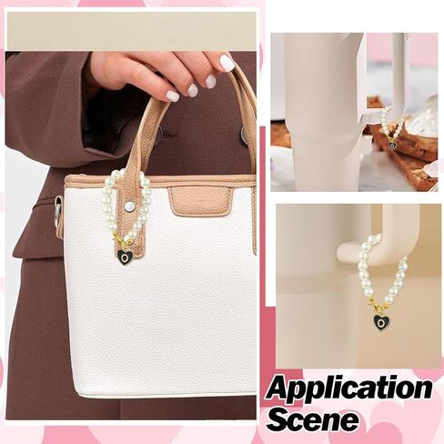 Stiesy 12 Pcs Water Cup Charms Sets Alloy Enamel Fruit Charms with Acrylic Love Beads Pendant Decoration Name Letter Water Bottle Handle Decor in Kuwait