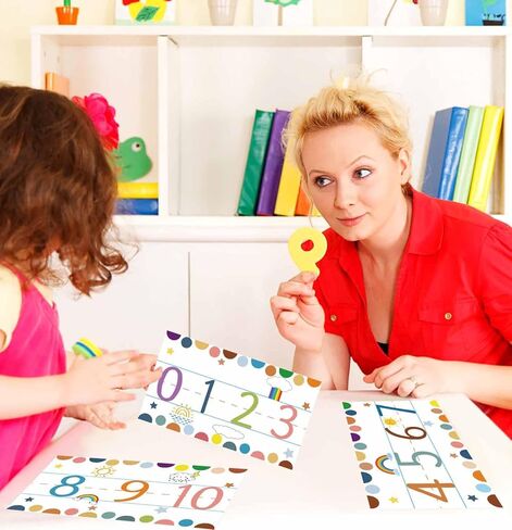 12PCS Alphabet Bulletin Board Strips Alphabet and Number Lines ABC Sean Animal Arted Abphabet Poster for Preschool Riviserten Bedroom Playroom Playroom Class Class Decoration in Kuwait