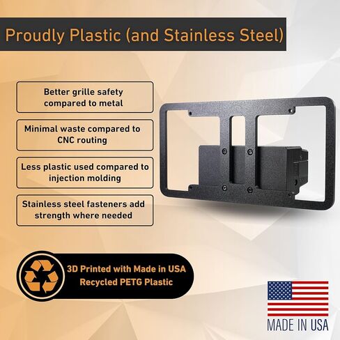 Polestar 2 No-Drill License Plate Holder, Front License Plate Mounting Kit, No Adhesives, Removable, License Frame - Fast, Easy, Grille-Safe - SnapPlate® Made in USA (Fits Polestar 2 2020-2024+ Only) in Saudi Arabia