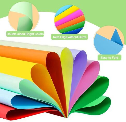 40 Sheets Colored Cardstock - 20 Assorted Colors 8.5"x11" Cardstock Paper, 180gsm/65 lb Colorful Card Stock Paper for Crafting, Printing, DIY Card Making, Scrapbooking, Die Cutting, Party Decorations in Saudi Arabia