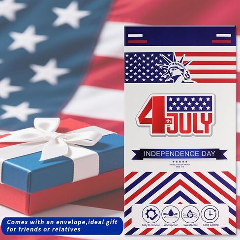 Meicoly 4th of July Glitter Frecleles ، USA Face Glitter Star Starers Tattoos المؤقتة ، الإكسسوارات الأزرق الأبيض الرابع من يوليو ، 8 Face Glitter Frecles +13 Tattoos المؤقتة in Kuwait