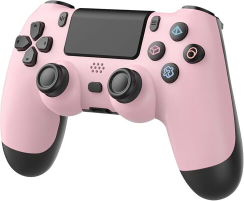 وحدة تحكم لاسلكية لجهاز PS4/Slim/Pro، مع عصا تحكم مزدوجة الاهتزاز للتحكم عن بعد باللون الأزرق المموه in Kuwait