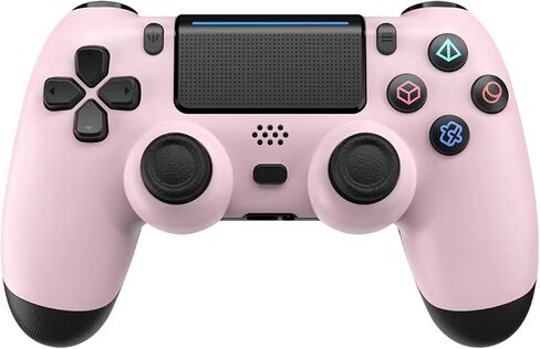 وحدة تحكم لاسلكية لجهاز PS4/Slim/Pro، مع عصا تحكم مزدوجة الاهتزاز للتحكم عن بعد باللون الأزرق المموه in Kuwait
