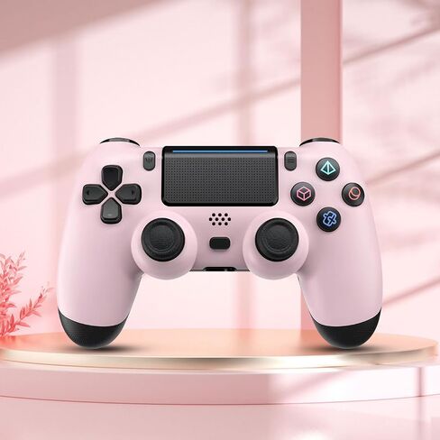 وحدة تحكم لاسلكية لجهاز PS4/Slim/Pro، مع عصا تحكم مزدوجة الاهتزاز للتحكم عن بعد باللون الأزرق المموه in Kuwait