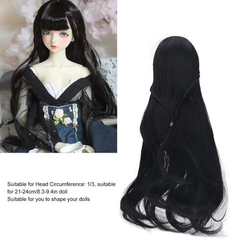HEEPDD 1/3 BJD SD DOLL WIGS فقط ، 8-9 بوصة (من 21-24 سم) شعر مستعار طويل البشر دللي دلي in Kuwait