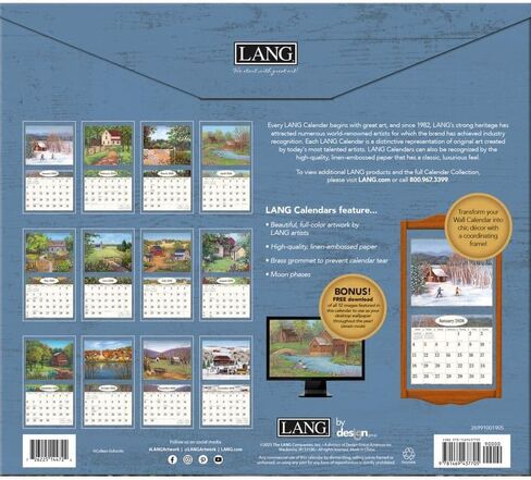 Lang Companies ، Country Living 2026 Wall Calendar by Colleen Eubanks ، 13.4 '× 12' '، تقويم لمدة 12 شهرًا مع ملزمة in Saudi Arabia