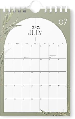 CARTO MINI WALL CALENDAR 2025-2026 - 6 × 9 بوصة يوليو 2025 إلى ديسمبر 2026 - تخطيط صغير ومتعدد الاستخدامات وسهل مع التقويم الشهري للمكتب الجمالي - بوهو الأخضر in Saudi Arabia
