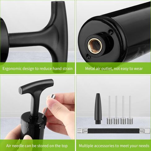 10 Pieces Ball Pump Bulk Air Pump for Inflatable Ball Soccer Pump with Needle Portable Hand Pump Inflator Kit, Nozzle for Basketball Soccer Volleyball Football Swimming Ring Inflatable Balls, Red in Saudi Arabia