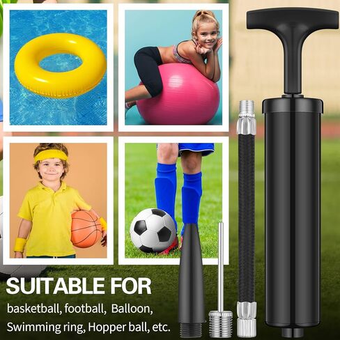 10 Pieces Ball Pump Bulk Air Pump for Inflatable Ball Soccer Pump with Needle Portable Hand Pump Inflator Kit, Nozzle for Basketball Soccer Volleyball Football Swimming Ring Inflatable Balls, Red in Saudi Arabia