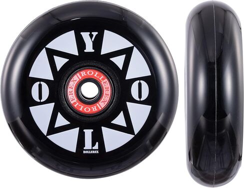 YOLO Inline Skate Wheels (2-Pack) - Use on Roller Blades, RipStiks, Luggage, Baggage or Wheelchairs (80mm) in Saudi Arabia