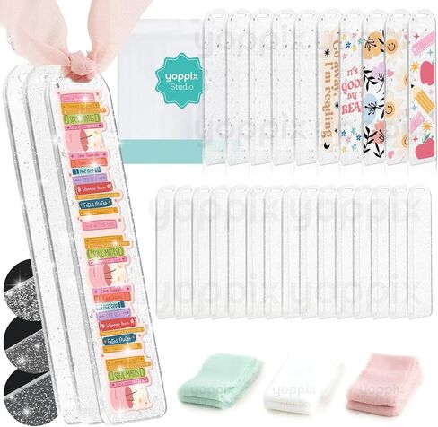 30 Pieces Acrylic Bookmark Blank (1mm)- Clear Acrylic Bookmarks with 20 Pcs Ribbon and 10 Pcs Tassels for Reading Lovers DIY Crafts Gifts, Gifts for Book Lovers, Graduation Back to School Gifts in Saudi Arabia