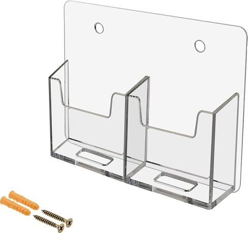 Wall Business Card Holder with Hanging Hardware for 2" x 3.5" Vertical Appointment Gift or Reward Cards Medical Corporate Offices Community Centers 5 Slots Clear Acrylic by Marketing in Saudi Arabia