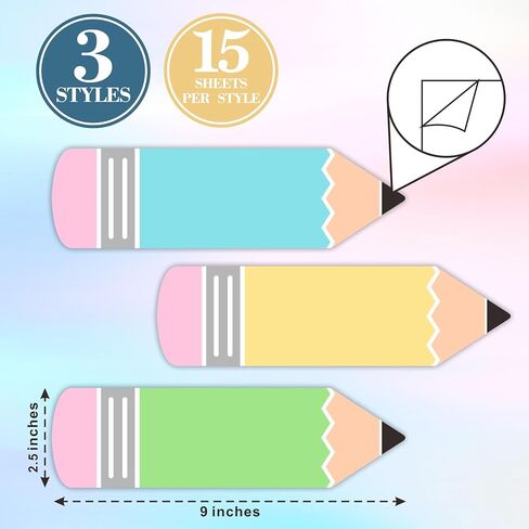 Self-Adhesive Student Name Tags -Colorful Pencils Shapes Name Plate Stickers for Teens -45 Pcs Multipurpose Name Label Favors Decorations & Supplies for Classroom Desks Bulletin Boards School -A05 in Kuwait