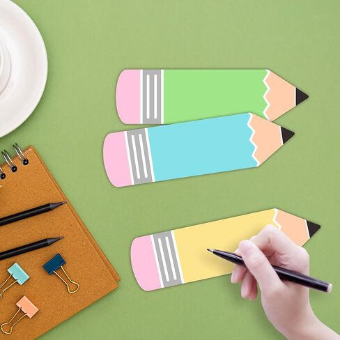 Self-Adhesive Student Name Tags -Colorful Pencils Shapes Name Plate Stickers for Teens -45 Pcs Multipurpose Name Label Favors Decorations & Supplies for Classroom Desks Bulletin Boards School -A05 in Kuwait