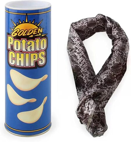 The Potato Chip Snake Can Jump Spring Snake Toy Gift April Fool Day Halloween Christmas time Party Decoration Jokes in A Can Gag Gift Prank Blue (Color) in Saudi Arabia