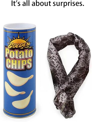 The Potato Chip Snake Can Jump Spring Snake Toy Gift April Fool Day Halloween Christmas time Party Decoration Jokes in A Can Gag Gift Prank Blue (Color) in Saudi Arabia