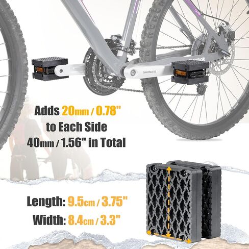 CyclingDeal 1.5-inch Pedal Blocks for Child & Adult Bicycles - One Pair - Bring The Pedals Closer to Rider - Secure & Comfortable Riding - Premium Quality in Saudi Arabia