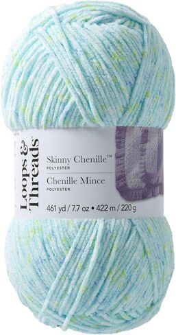 Stkny Chenille Multi Yarn بواسطة Loops & Threads - خيوط للحياكة والكروشيه والنسج والفنون والحرف - Beetle Multi ، Polyester ، 7.7 أوقية in Saudi Arabia