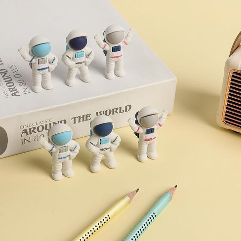 Cute Outer Space Erasers for Bulk – 9-Pack Kawaii Spaceman Pencil Erasers, Fun Desk Pets for School, Classroom Supplies, Prizes, Gifts & Party Favors in Saudi Arabia