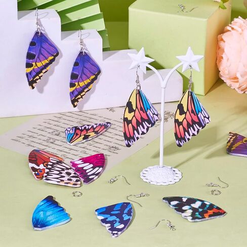 Fashewelry 18pcs Pink reditive teardrop relemring make kit kit glitter faux Leather Love Love Heart arocrings blank with incles arings arjs for diy women arring المجوهرات in Saudi Arabia