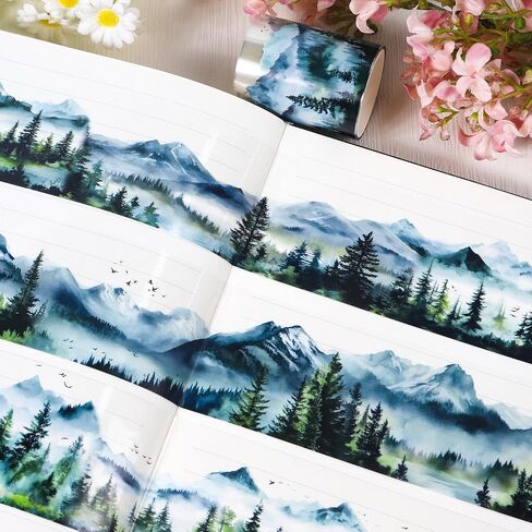 شريط الحيوانات الأليفة لمجلة Scrapbooking - غابات أخضر Junk Journal Scrappook Scrapbook Supplies ، سجلات الدفتر الزجاجة الزجاجة الديكور in Saudi Arabia