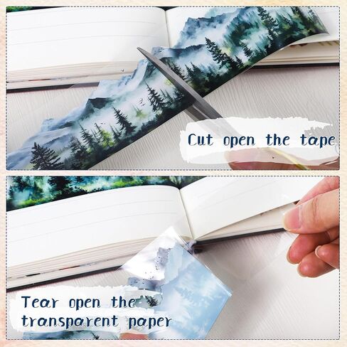شريط الحيوانات الأليفة لمجلة Scrapbooking - غابات أخضر Junk Journal Scrappook Scrapbook Supplies ، سجلات الدفتر الزجاجة الزجاجة الديكور in Saudi Arabia