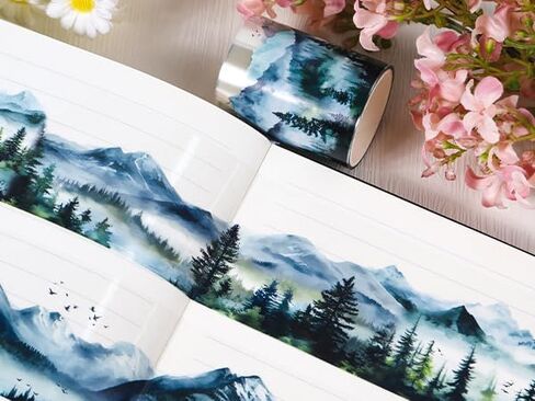 شريط الحيوانات الأليفة لمجلة Scrapbooking - غابات أخضر Junk Journal Scrappook Scrapbook Supplies ، سجلات الدفتر الزجاجة الزجاجة الديكور in Saudi Arabia