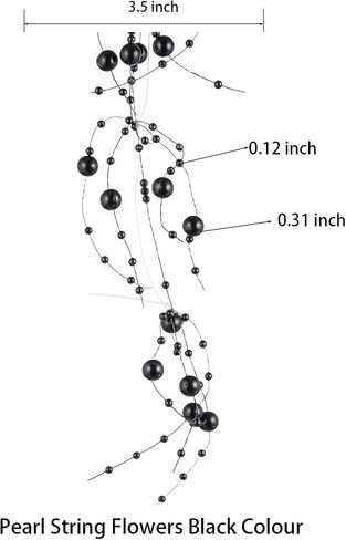 13Feet Pearl String Spool Roll for Floating Candles Faux Pearls Strands Garland for Vase Filler Wedding Centerpiece Christmas Table Decor (White) in Kuwait