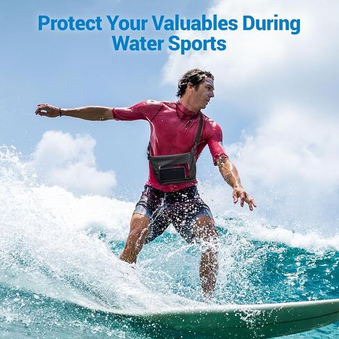 حقيبة جافة مقاومة للماء باللون F - حقيبة علوية قابلة للطي مقاومة للماء تحافظ على جفاف المعدات للتجديف بالكاياك والشاطئ والتخييم وصيد الأسماك وحقيبة جافة خفيفة الوزن مع حافظة هاتف مقاومة للماء، 5L/10L/20L/30L/40L in Kuwait