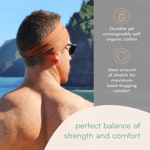 Head-Band for Men and Women - Durable, Plant-Based Hair Accessory - Versatile Sports Sweatband - Elastic Thick Sweat Band for Women & Men - Great for Running, Yoga, Exercise, etc in Saudi Arabia