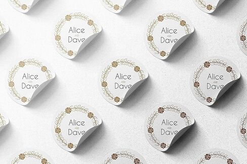 240 Labels Premium Custom Stickers Uncoated Paper 2.5 inch Round - Personalized Stickers for Business with Logo Name and Images in Saudi Arabia