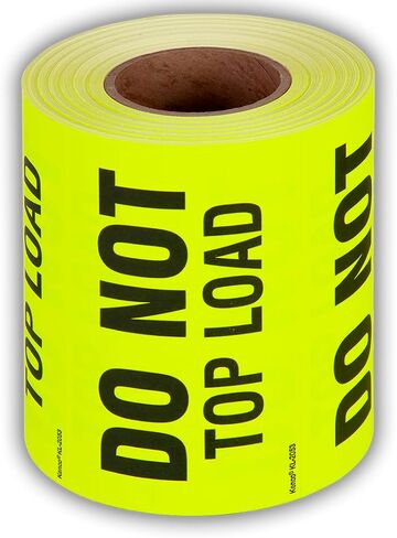 Kenco 3" X 5" Do not Top Load Fluorescent Shipping Label Stickers - 500 Adhesive Labels Per Roll in Saudi Arabia