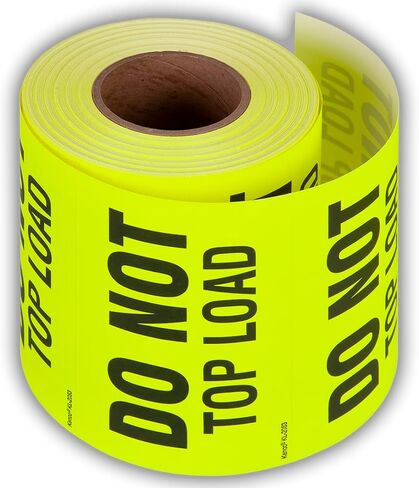 Kenco 3" X 5" Do not Top Load Fluorescent Shipping Label Stickers - 500 Adhesive Labels Per Roll in Saudi Arabia