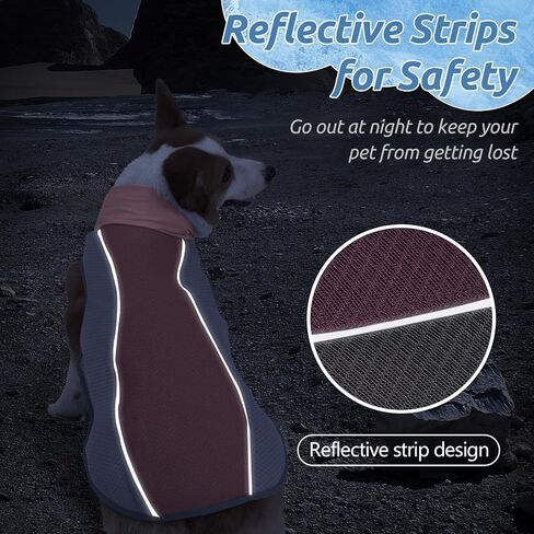 Dog Cooling Vest for Summer, Breathable Mesh Cooling Shirt Jacket for Dogs Summer Heat Relief, Lightweight Cooling Dog Harness Pet Cooler Suit for Outdoor Hiking Walking Hot Weather(Pink M) in Saudi Arabia