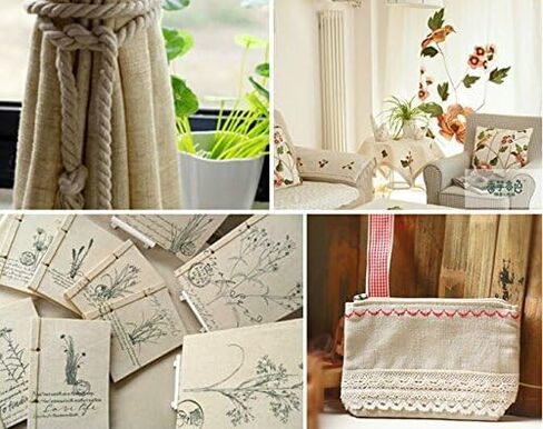Linen Fabric by The Yard - 3 Yard Linen Embroidery Fabric Plain Solid Color Cloth, 62 Inch Wide Cloth for Needlework, Quilting, Embroidery, Curtain, Garments Craft, Bright White in Kuwait