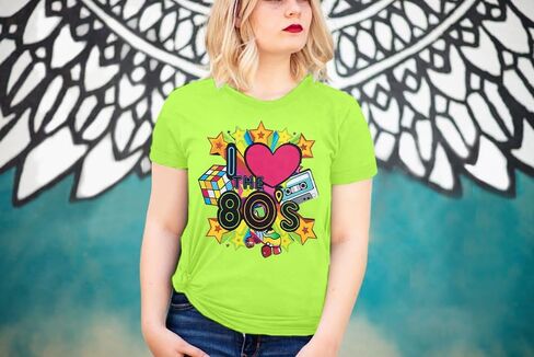 ASTANFY 80s Shirts for Women I Love The 80's T-Shirt 80s Outfit Hip Hop Party Tee T-Shirt Rock Star Back 1980s Themed Gift in Kuwait