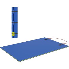 Soozier 9 '× 6' وسادة زنبق عائمة للبحيرة ، حصيرة ماء XPE مقاومة للدموع لثلاثة طبقات للبالغين ، وسادة مياه عائمة للبحيرة ، والسباحة ، والمحيط ، والشاطئ ، والركاب ، والأزرق