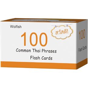 100 Essential Thai Phrases Flash Cards for Adults - Learn Thai Phrases for Beginners with Durable & Portable Flashcards- Thai Flashcards Simple Phrases