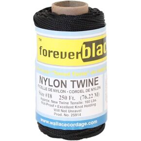 #12 × 430 'Forever Black Tarred Twisted Nylon Twine 1/4 LB