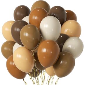Dusty Blue Balloons, 50pcs 12 Inch Dusty Light Blue Gold Balloons Sand White Metallic Gold Latex Balloon for Boys Baby Shower Birthday Anniversary Wedding Boho Party Decorations