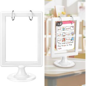 Geelin 1 Pcs 4 x 6 Inch Mini Anchor Chart Holder Desktop Anchor Chart Storage Double Sided Card Display for Holding Alphabet Number Vocabulary Card Organization Reading Spelling Phonics Games