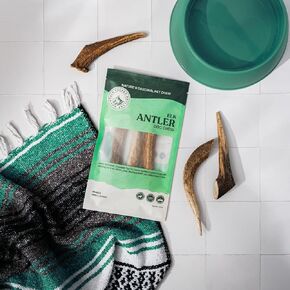 Wild-Foraged, Naturally Shed Antlers for Dogs – 100% Natural & Organic, Mess-Free Chew for Average to Aggressive Chewers, Rich in Minerals Elk Antler, Split Medium(1 Pack)