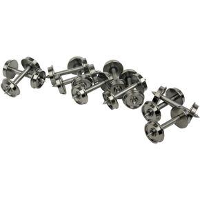 HO Scale 33" Wheelsets - Metal Wheels/Metal Axles (12-Pack)